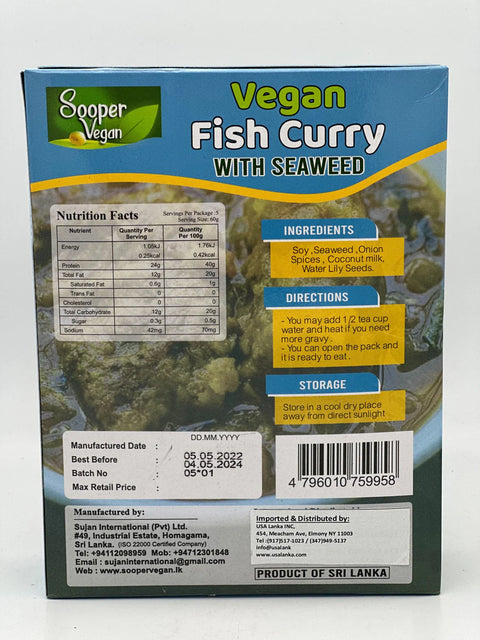 Sooper Vegan Fish Curry With Seaweed - 300g