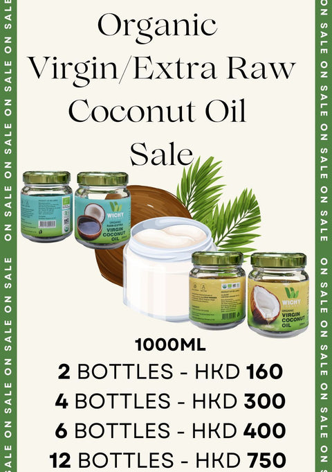 Organic Virgin/Extra Raw Coconut Oil Sale - 1000ml